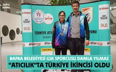Bafra Belediyesi Gsk Sporcusu Damla Yılmaz Atıcılıkta Türkiye İkincisi Oldu