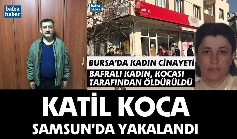 Boşanmak Üzere Olduğu EşiniÖldüren Katil Koca Samsun’da Yakalandı   - BURSA (İHA) - Bursa’da dün boşanmak üzere olduğu karısını silahla öldürerek kayıplara karışan katil kocanın Samsun’a kaçtığını tespit eden Bursa Cinayet Büro Amirliği ekipleri, katil zanlısı kocayı suçta kullandığı silahla birlikte yakalayarak Bursa’ya getirdi.  