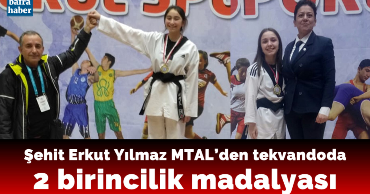 Şehit Erkut Yılmaz Mtal’den Tekvandoda 2 Birincilik Madalyası