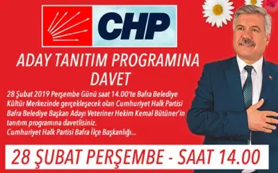 Chp’den Aday Tanıtım Programına Davet 