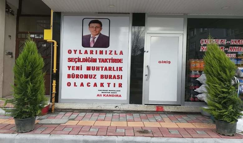 Hacınabi Mahallesi Muhtar AdayıAli Kandıra Seçim Bürosunu Açtı - Hacınabi Mahallesi Muhtar Adayı Ali Kandıra seçim çalışmalarını kapsamında seçim bürosunu açtı.