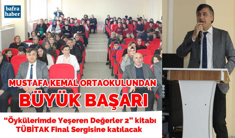  “öykülerimde Yeşeren Değerler 2”Kitabı Tübitak Final Sergisine Katılacak - Mustafa Kemal Ortaokulunda “Öykülerimde Yeşeren Değerler 2” adlı öykü kitabının tanıtım programı düzenlendi. 