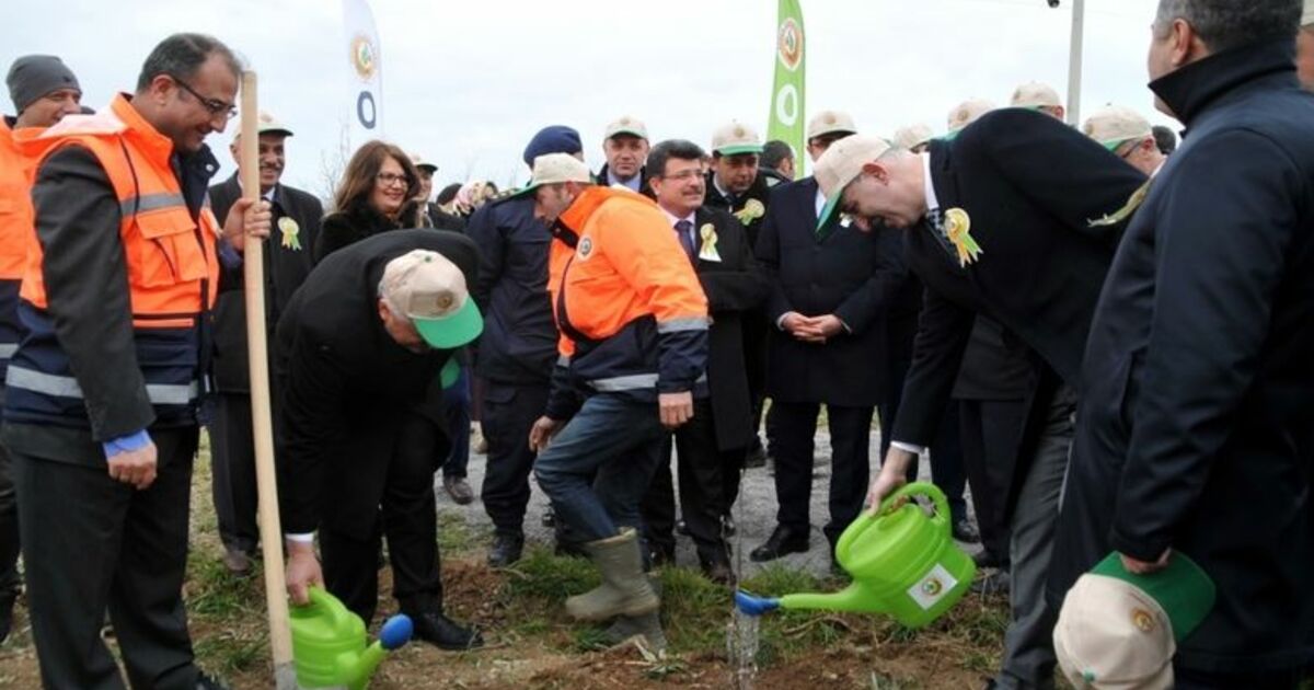 Adalet Ormanı'nda Meyve Fidanları Toprakla Buluşturuldu