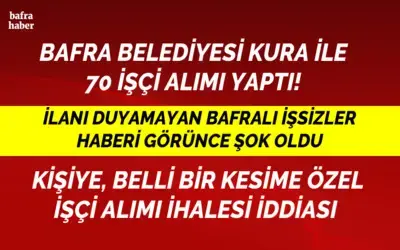 İlanı Duyamayan Bafralı İşsizler, Haberi Görünce Şok Oldu!