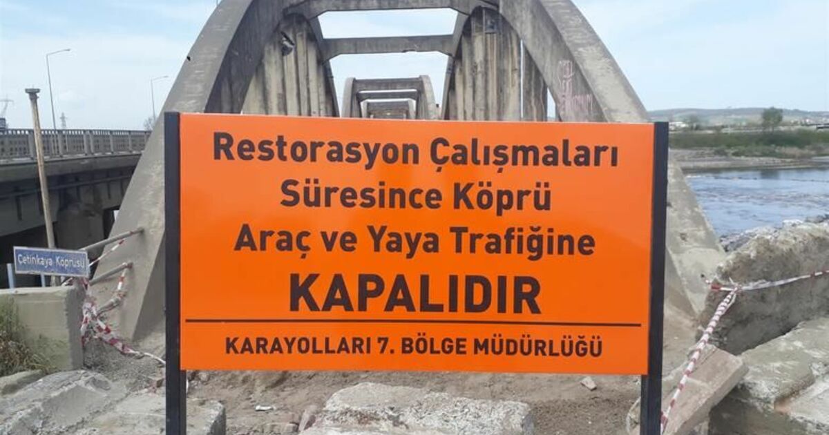 Çetinkaya Köprüsü'nde Restorasyon Çalışmaları Başladı