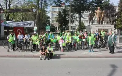Bafra'da Sağlıklı Yaşam İçin Bisiklet Turu Düzenlendi