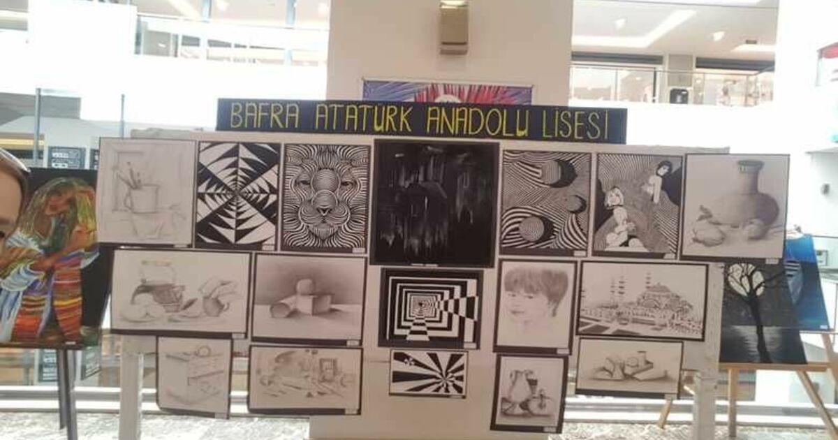 Bafra Atatürk Anadolu Lisesinden Resim Ve Heykel Sergisi