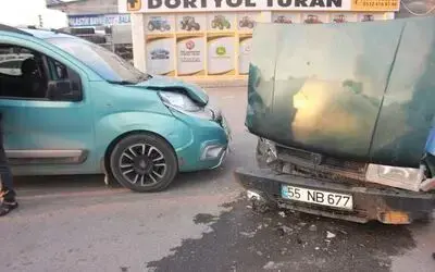 Sanayi Sitesinde Trafik Kazası:1 Yaralı
