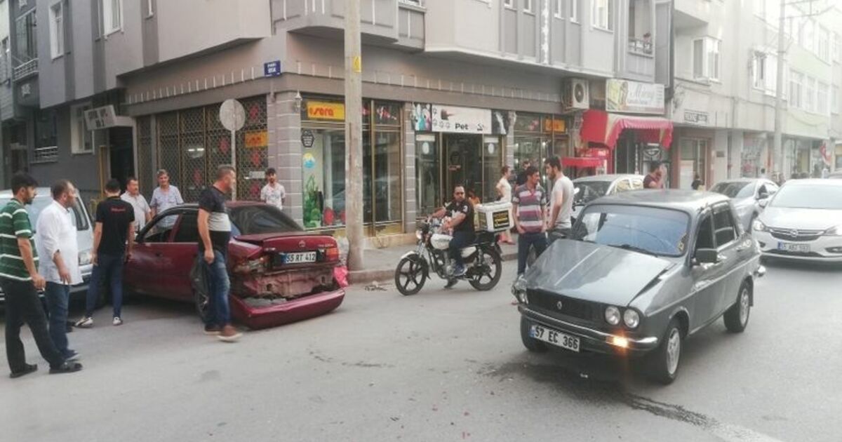 Bafra’da Zincirleme Kaza: 1 Yaralı