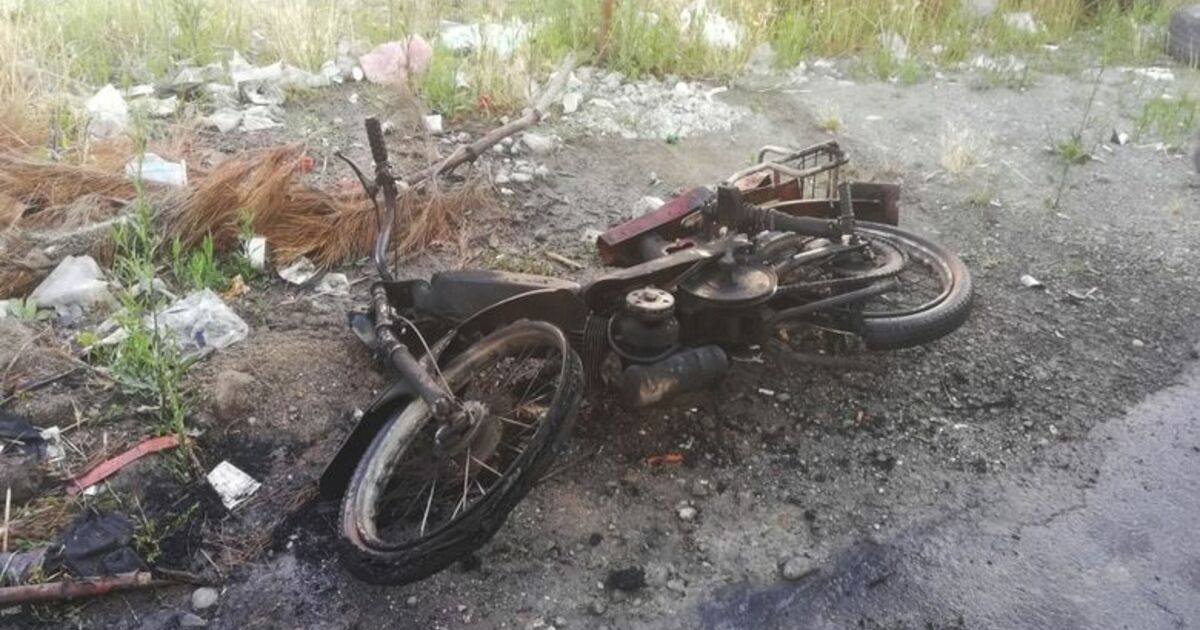 Yanan Motosikleti İtfaiye Söndürdü