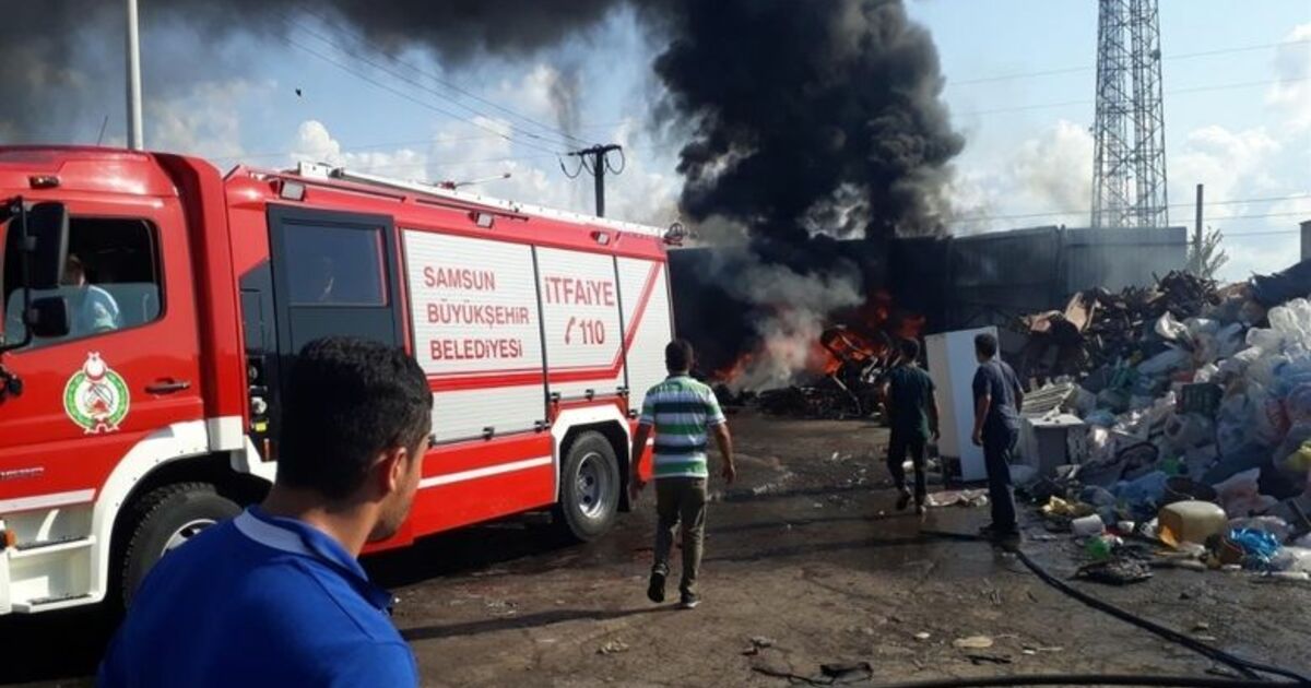 Bafra'da İş Yeri Yangını Korkuttu