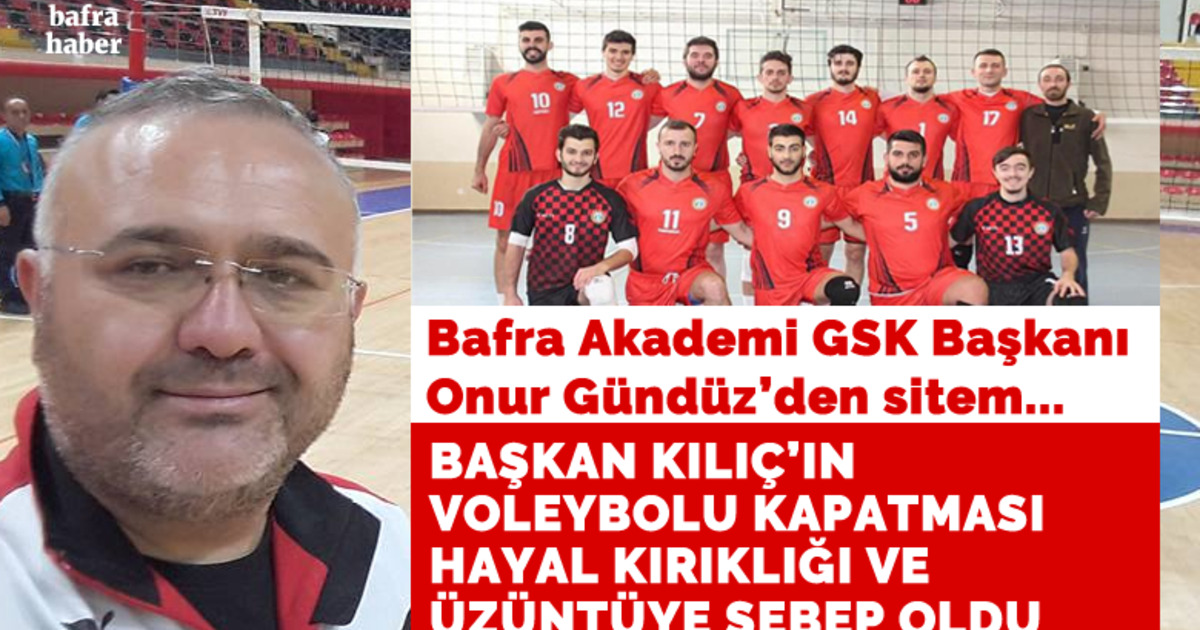 Başkan Kılıç’ın Voleybolu Kapatması Hayal Kırıklığı Ve Üzüntüye Sebep Oldu