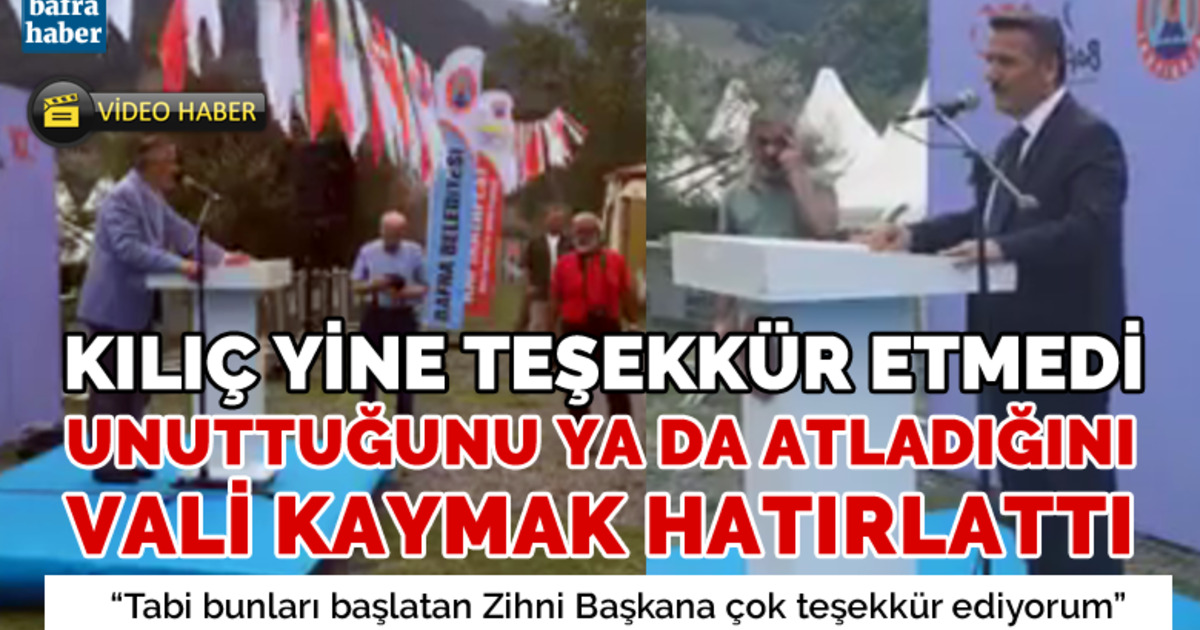 Kılıç'ın Unuttuklarını Vali Kaymak Hatırlattı