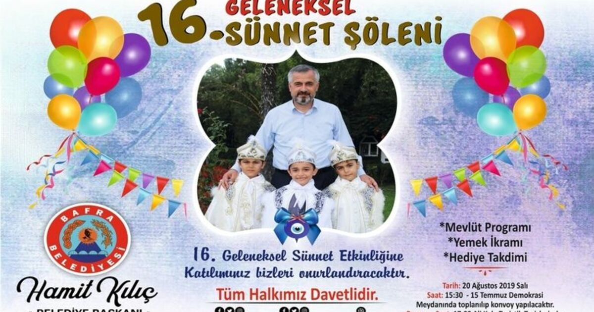 Bafra 16. Sünnet Şöleni Başlıyor