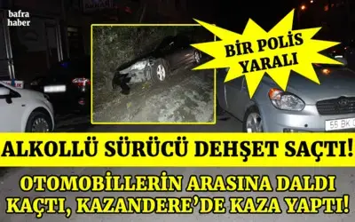 Polisten Kaçtı, Otomobillere Çarptı, Sonunda Takla Atarak Durabildi