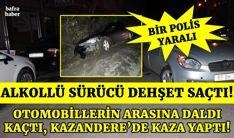 Polisten Kaçtı, Otomobillere Çarptı, Sonunda Takla Atarak Durabildi