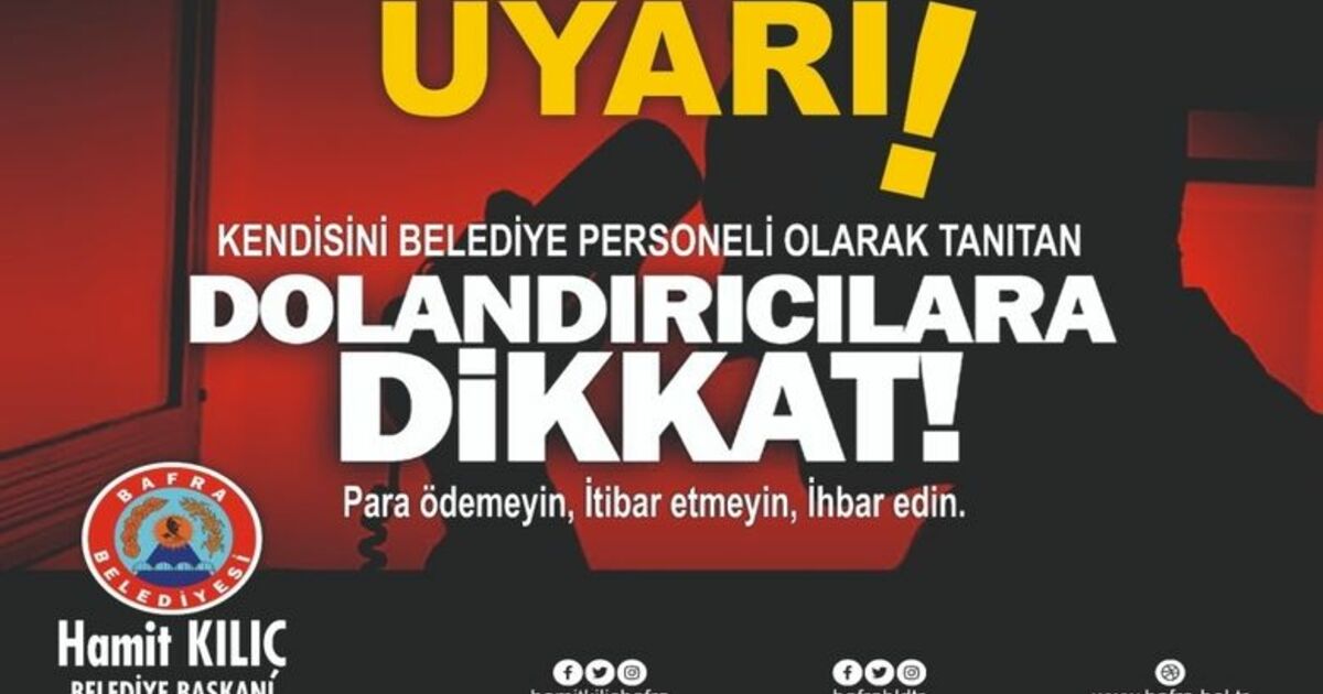 Bafra Belediyesi Telefon Dolandırıcılarına Karşı Uyardı