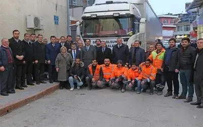 Bafra'dan Yardım Tırları Dualarla Yola Çıktı