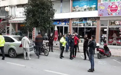 Motosikletin Çarptığı Yaya Yaralandı