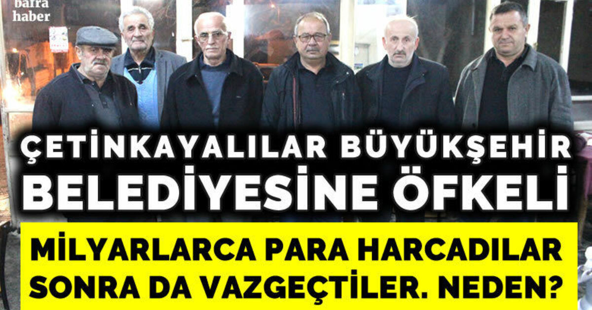 Çetinkayalılar Samsun Büyükşehir Belediyesine Öfkeli!
