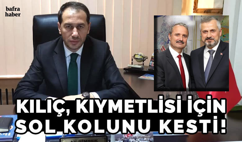 Ali Şimşek İstifaya Mecbur Kaldı! - Bafra Belediye Başkanı Hamit Kılıç’ın Özel Kalem Müdürü Ali Şimşek, Cuma günü itibari ile Özel Kalem Müdürlüğü görevinden ayrıldı. Şimşek istifasını sosyal medya hesabından, “20 aydır onurla yürütmüş olduğum Bafra Belediyesi Özel Kalem Müdürlüğü görevimden bugün itibariyle ayrılmış bulunmaktayım. Bundan sonraki görevime Bafra Belediyesinde memur olarak devam edeceğim." şeklinde duyurdu. 