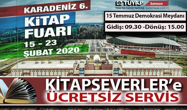 Bafra Belediyesi Kitapseverleri Ücretsiz Taşıyacak - Bafra Belediyesi 15-23 Şubat tarihleri arasında gerçekleştirilecek Karadeniz 6. Kitap Fuarı için ücretsiz otobüs seferleri düzenleyecek.