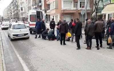 Dengesini Kaybederek Düşen Motosiklet Sürücüsü Yaralandı