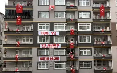 Belen Apartmanında 23 Nisan Coşkusu
