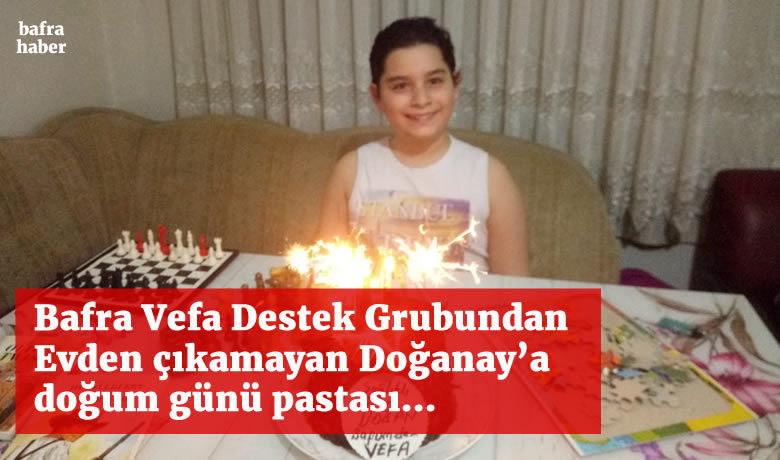 Evden çıkamayan 13. yaşındakiDoğanay’a doğum günü pastası