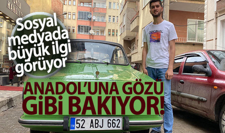 'Anadol'una gözü gibi bakıyor - Ordu’nun Fatsa ilçesinde yaşayan klasik araba tutkunu Oğuzhan Karacı, 1972 model Anadol marka aracına gözü gibi bakıyor.BUGÜN NELER OLDU?