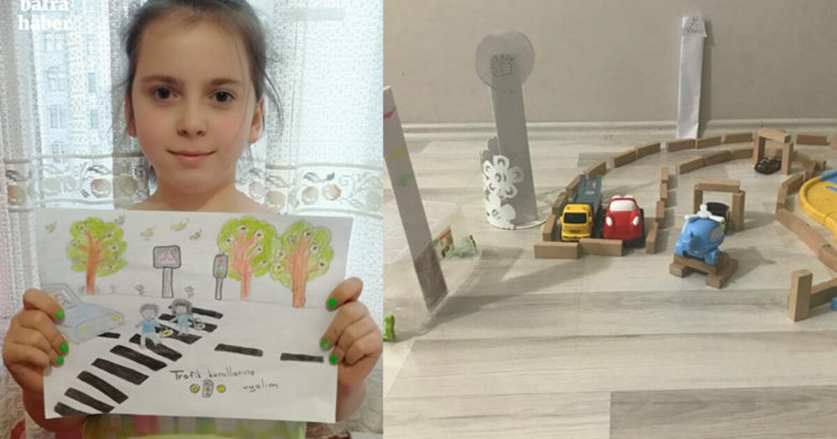 Altınyaprak İlkokulu Öğrencileri Trafik Haftası'nı Evden Kutladı