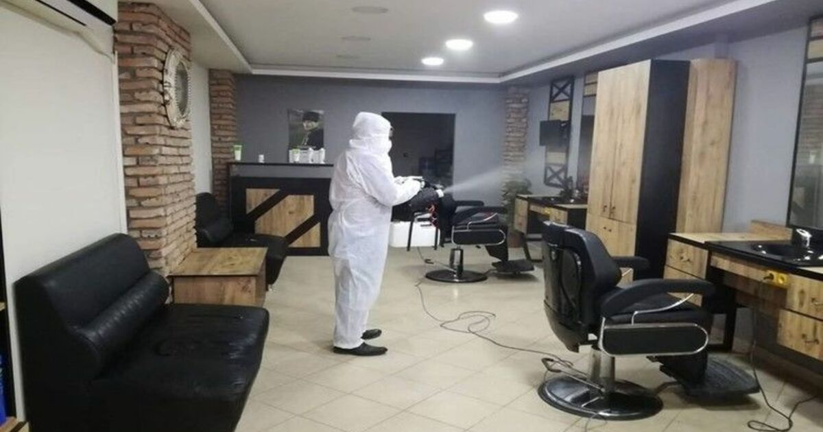 Bafra’da berber ve kuaförlere dezenfekte, gıda işletmelerine denetim