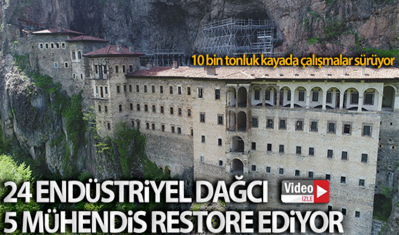 Sümela Manastırı'ndaki restorasyon çalışmalarında gelinen sonnokta havadan ve manastırın içinden görüntülendi - Türkiye'nin inanç turizmi yönünden önemli merkezlerinden birisi olan Trabzon'un Maçka ilçesindeki tarihi Sümela Manastırı'nda restorasyon çalışmalarında gelinen nokta havadan ve manastırın içinden görüntülendi. HABERİN VİDEOSU İÇİN TIKLAYINIZ