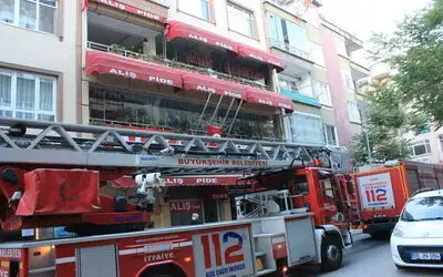Bafra’da Restoran’da Baca Yangını