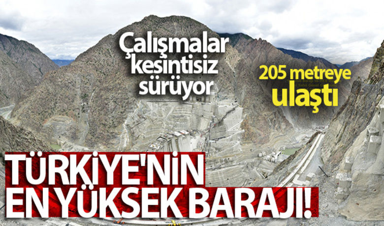 Türkiye'nin en yüksek barajı 205 metreye ulaştı - Tamamlandığında gövde yüksekliği bakımından Türkiye'nin en yüksek, dünyanın ise üçüncü barajı olacak olan Yusufeli Barajı'nın gövde yüksekliği 205 metreye ulaştı. Baraj inşaatında çalışmalar kesintisiz 24 saat sürerken, DSİ 26. Bölge Müdürlüğü tarafından son görüntüler paylaşıldı.BUGÜN NELER OLDU?
