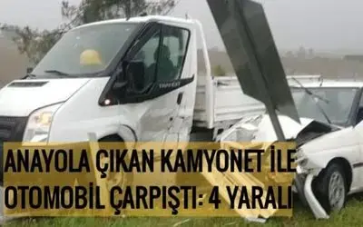 Bafra’da trafik kazası: 4 yaralı