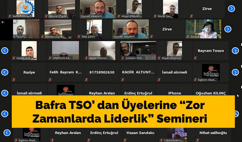 Bafra Tso’ Dan Üyelerine “zor Zamanlarda Liderlik” Semineri