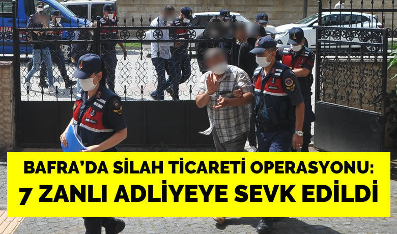Jandarmanın örgüt operasyonunda gözaltınaalınan 7 kişi adliyede - Samsun’un Bafra ilçesinde jandarma tarafından ’suç işlemek amacıyla örgüt kuranlara’ yönelik düzenlenen operasyonda gözaltına alınan 7 şüpheli, adliyeye sevk edildi.