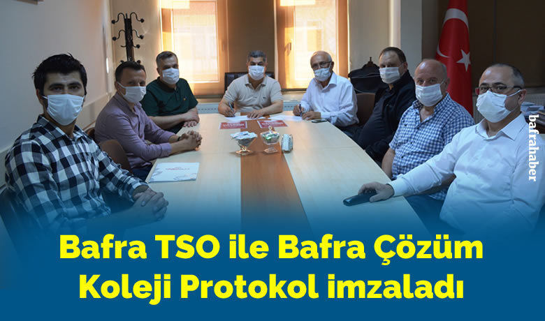 Bafra Tso İle Bafra Çözüm Koleji Protokol İmzaladı - Bafra Ticaret ve Sanayi Odası ile Bafra Çözüm Koleji arasında oda üyelerinin çocukları ve oda personel çocuklarına özel kayıt indirimi protokolü imzalandı.