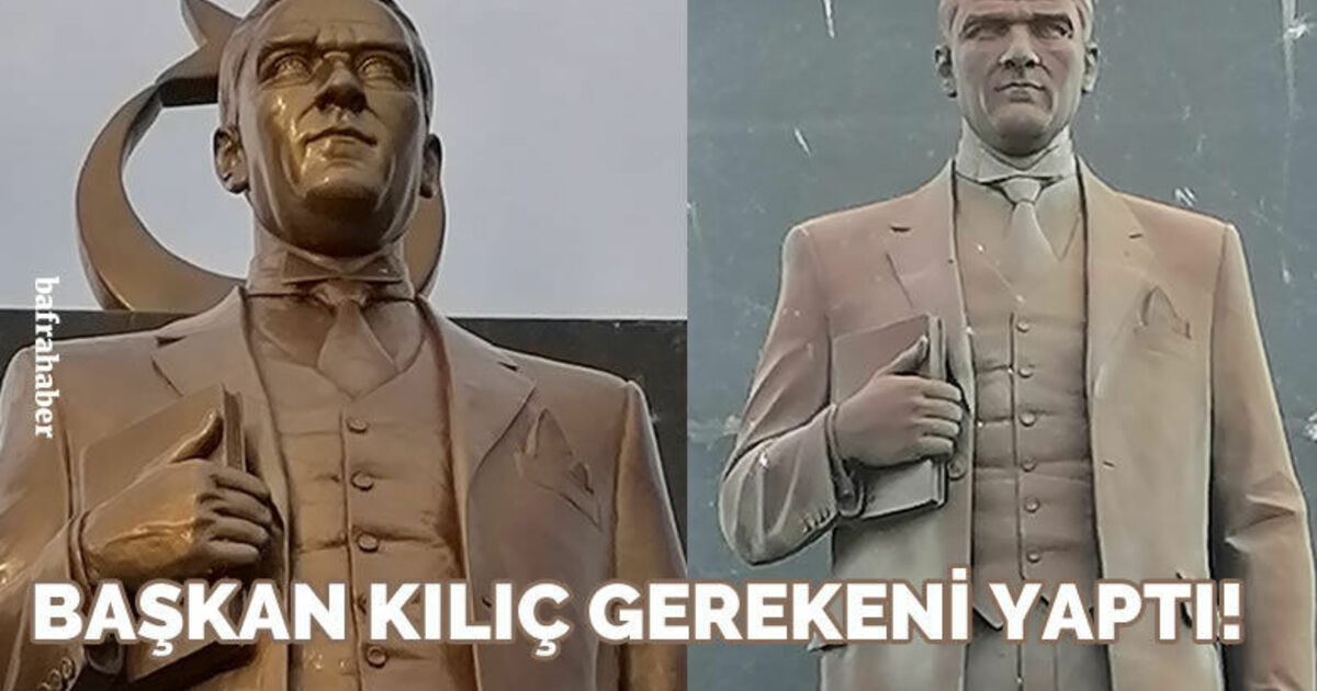 Kent Meydanındaki Atatürk Heykeli’nin Restorasyonu Tamamlandı