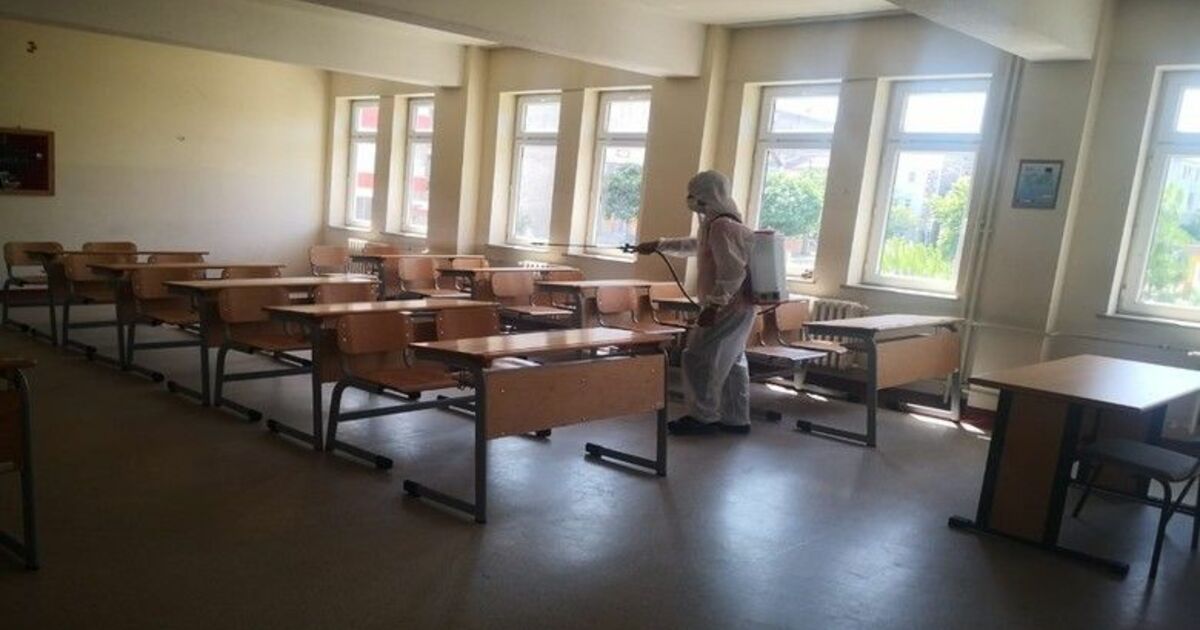 Bafra’da okullara YKS öncesi dezenfekte