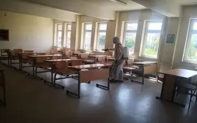 Bafra’da okullara YKS öncesi dezenfekte