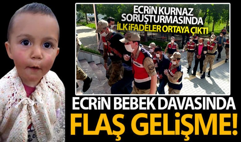 Ecrin bebeğin üvey babası,babaannesi ve 2 kişiye tutuklama - Samsun’da 1,5 yaşındaki Ecrin Kurnaz’ın ölümüyle ilgili yürütülen soruşturma kapsamında savcılıkta ifade veren ve ardından mahkemeye çıkarılan 6 şüpheliden 4’ü tutuklandı. Üvey baba D.K. ve üvey babaanne H.K. tutuklananlar arasında yer aldı.