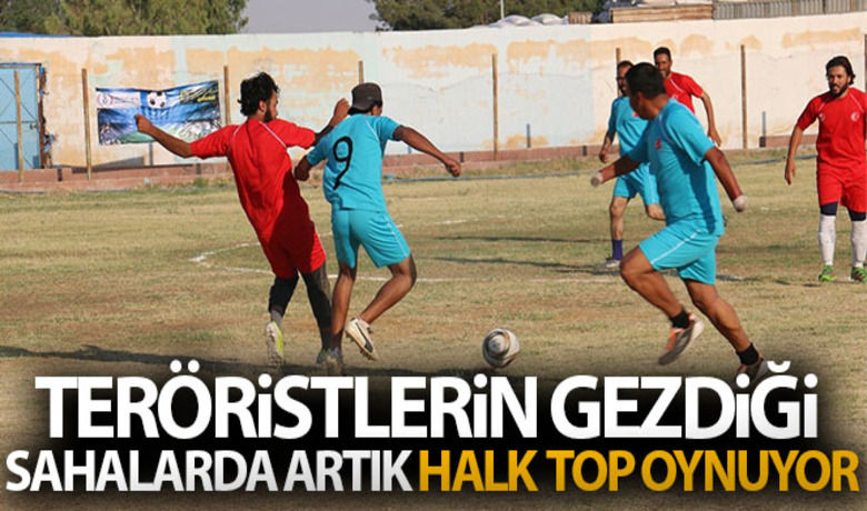 Teröristlerin gezdiği sahalardaartık halk top oynuyor - Barış Pınarı Harekatı ile Türkiye’nin kontrolüne geçerek, huzur ve güven ortamının hakim olduğu Resulayn ve Telabyad’da hayatın normalleşmesine yönelik başta sağlık, eğitim ve altyapı gibi kamu yatırımları yapılmaya devam ederken, çocuk ve gençlerin sosyalleşmesi için de sosyal, sportif ve kültürel etkinlikler düzenlenmeye devam ediyor.BUGÜN NELER OLDU?