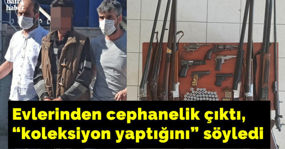 Evlerinden cephanelik çıktı, "koleksiyon yaptığını" söyledi