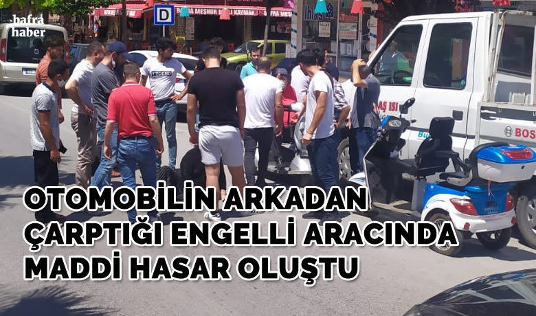 Otomobilin Arkadan Çarptığı EngelliAracında Maddi Hasar Oluştu - Samsun’un Bafra ilçesinde meydana gelen trafik kazasında otomobilin elektrikli bisiklete çarpması sonucu elektrikli bisiklette maddi hasar meydan geldi. 