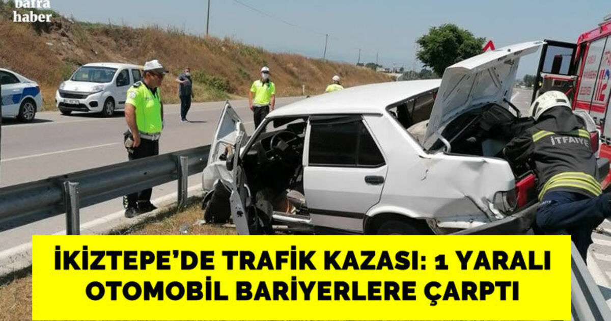 Otomobil bariyerlere çarptı: 1 yaralı