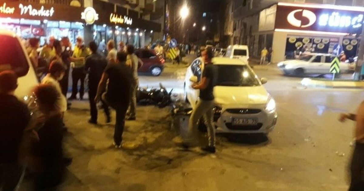 Otomobil ile motosiklet çarpıştı: 3 yaralı
