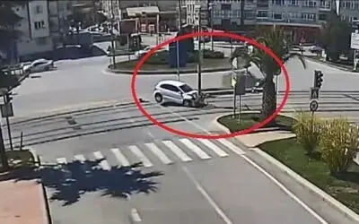 Samsun’da akıl almaz kazalar kamerada
