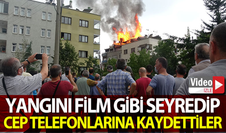 Yangını film gibi seyredip,cep telefonuyla görüntülemeye çalıştılar - Trabzon’un Ortahisar ilçesine bağlı Fatih Mahallesi'nde bir binanın çatı katında çıkan yangın, çevredekilere korkulu anlar yaşatırken, yangını söndürmeye çalışan itfaiye ekipleri zor anlar yaşadı. Yaklaşık 1 saat süren yangını vatandaşlar film izler gibi izlerken, bazıları da o anları cep telefonlarına kaydetti. Yangında ölen ya da yaralanan olmadığı öğrenildi.BUGÜN NELER OLDU?